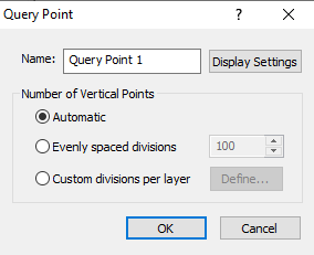 Query Point dialog Query Point dialog